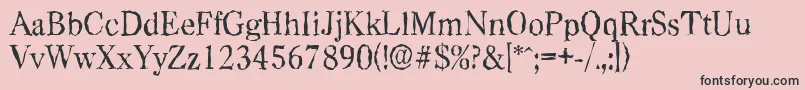 CasadrandomRegular Font – Black Fonts on Pink Background