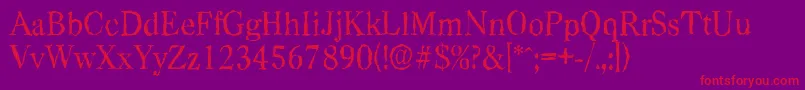 CasadrandomRegular Font – Red Fonts on Purple Background