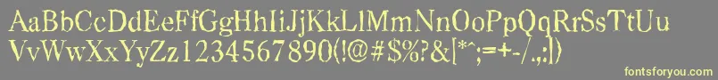 CasadrandomRegular Font – Yellow Fonts on Gray Background