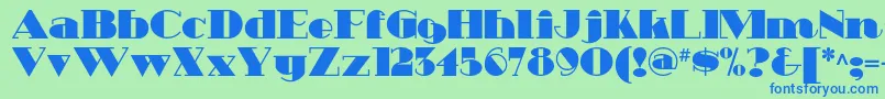 Heavytrippnf Font – Blue Fonts on Green Background