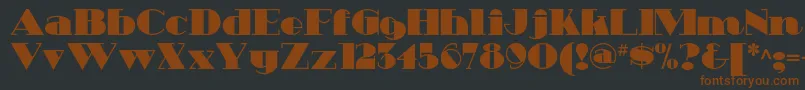 Heavytrippnf-Schriftart – Braune Schriften auf schwarzem Hintergrund