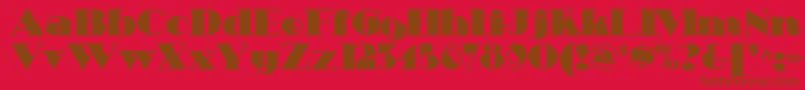 Police Heavytrippnf – polices brunes sur fond rouge