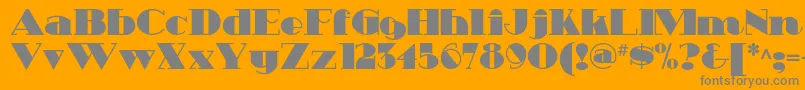 Heavytrippnf-Schriftart – Graue Schriften auf orangefarbenem Hintergrund