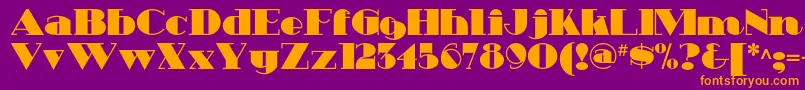 fuente Heavytrippnf – Fuentes Naranjas Sobre Fondo Morado