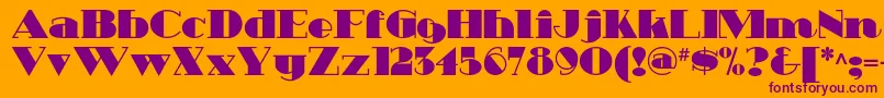 Heavytrippnf Font – Purple Fonts on Orange Background