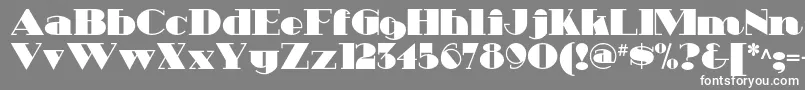 フォントHeavytrippnf – 灰色の背景に白い文字