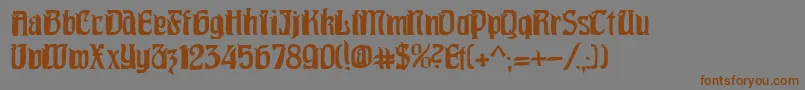 Pittoresk Font – Brown Fonts on Gray Background