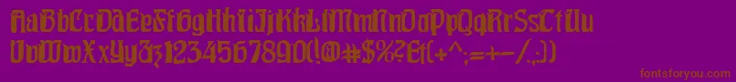 Pittoresk Font – Brown Fonts on Purple Background