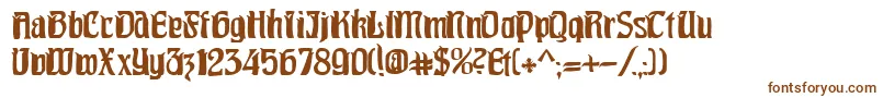 Pittoresk Font – Brown Fonts on White Background