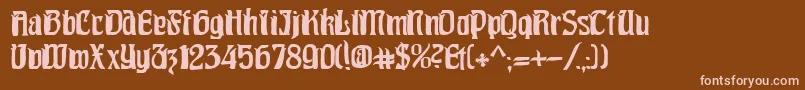 Pittoresk Font – Pink Fonts on Brown Background