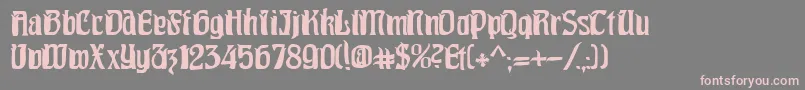 Pittoresk-Schriftart – Rosa Schriften auf grauem Hintergrund