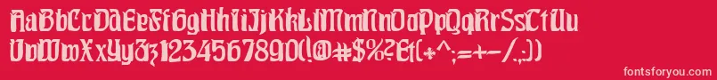 Pittoresk Font – Pink Fonts on Red Background