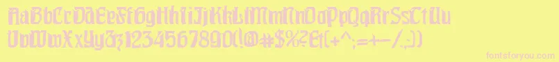 Pittoresk Font – Pink Fonts on Yellow Background