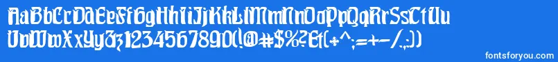 Pittoresk Font – White Fonts on Blue Background
