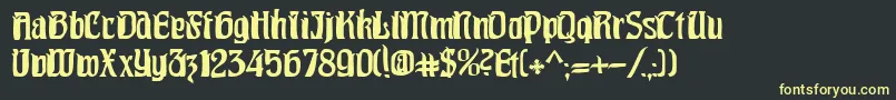Pittoresk Font – Yellow Fonts on Black Background