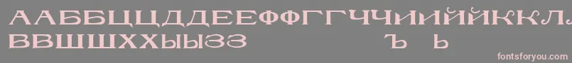 Шрифт RusskijmodernRegular – розовые шрифты на сером фоне