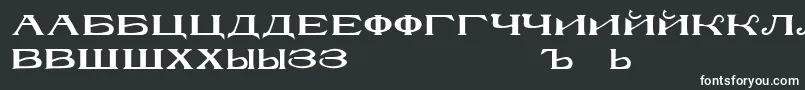 フォントRusskijmodernRegular – 白い文字