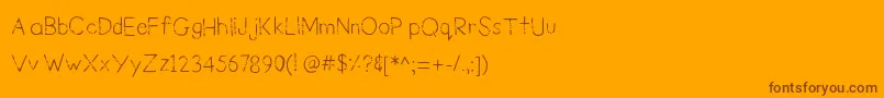 fuente BurstBubble – Fuentes Marrones Sobre Fondo Naranja