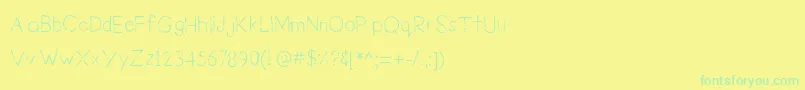 BurstBubble-fontti – vihreät fontit keltaisella taustalla