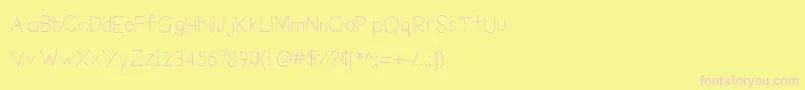 Czcionka BurstBubble – różowe czcionki na żółtym tle