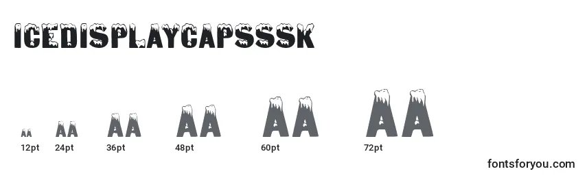 sizes of icedisplaycapsssk font, icedisplaycapsssk sizes