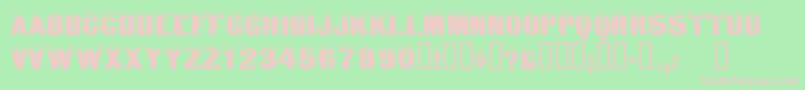 Icedisplaycapsssk Font – Pink Fonts on Green Background