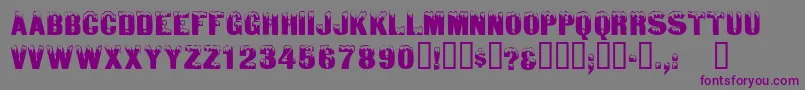 Icedisplaycapsssk Font – Purple Fonts on Gray Background
