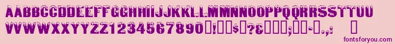 Icedisplaycapsssk Font – Purple Fonts on Pink Background