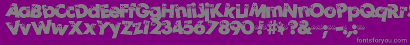 Peeps ffy Font – Gray Fonts on Purple Background