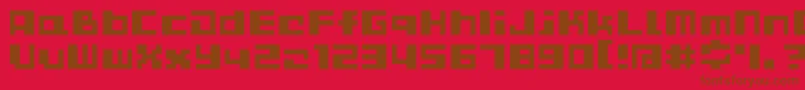 D3cutebitmapismb Font – Brown Fonts on Red Background