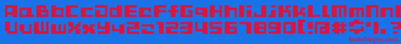 D3cutebitmapismb Font – Red Fonts on Blue Background