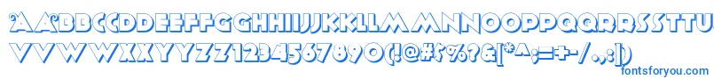 フォントAnagram ffy – 白い背景に青い文字