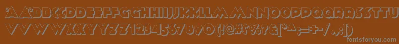 フォントAnagram ffy – 茶色の背景に灰色の文字