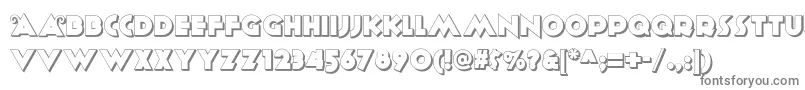 フォントAnagram ffy – 白い背景に灰色の文字