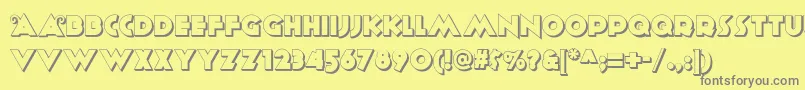 フォントAnagram ffy – 黄色の背景に灰色の文字