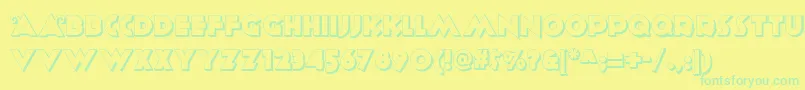 フォントAnagram ffy – 黄色い背景に緑の文字