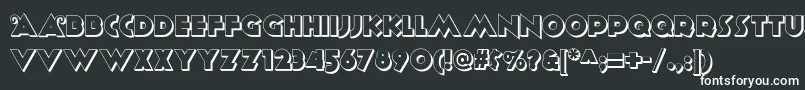 フォントAnagram ffy – 黒い背景に白い文字