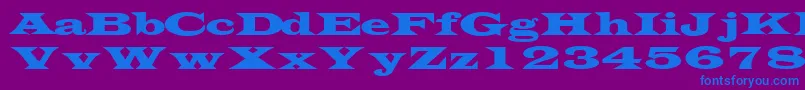 フォントTransversesskRegular – 紫色の背景に青い文字