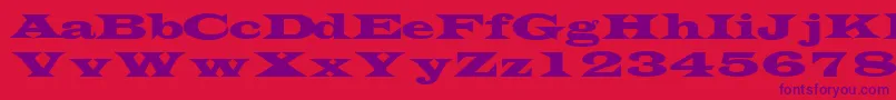 TransversesskRegular Font – Purple Fonts on Red Background