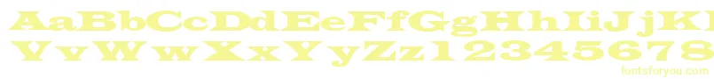 Шрифт TransversesskRegular – жёлтые шрифты на белом фоне