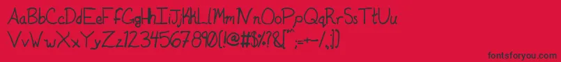 Duntonsophisticated Font – Black Fonts on Red Background