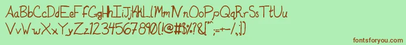 Duntonsophisticated Font – Brown Fonts on Green Background