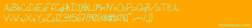 Duntonsophisticated Font – Green Fonts on Orange Background