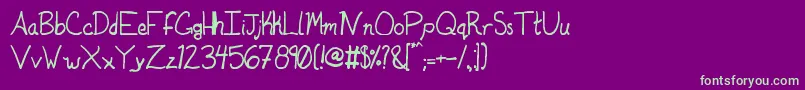 Police Duntonsophisticated – polices vertes sur fond violet