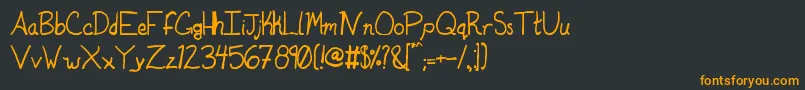 Duntonsophisticated Font – Orange Fonts on Black Background
