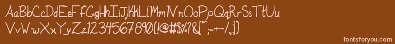 Duntonsophisticated Font – Pink Fonts on Brown Background