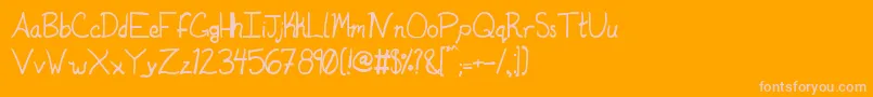 Duntonsophisticated Font – Pink Fonts on Orange Background