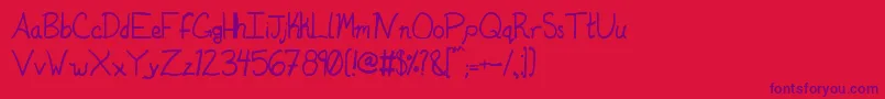 Duntonsophisticated Font – Purple Fonts on Red Background