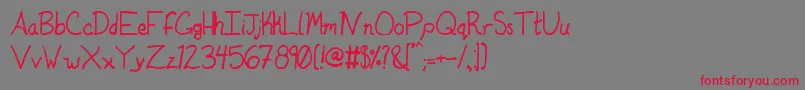 Duntonsophisticated Font – Red Fonts on Gray Background