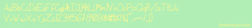 Duntonsophisticated Font – Yellow Fonts on Green Background